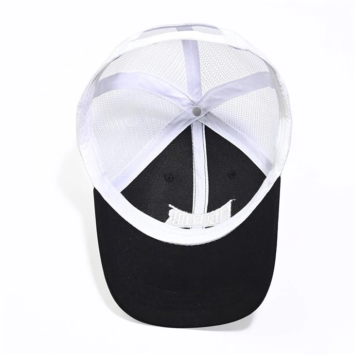 Customizable Black White Five-Panel Cap - Bulk Orders Welcome