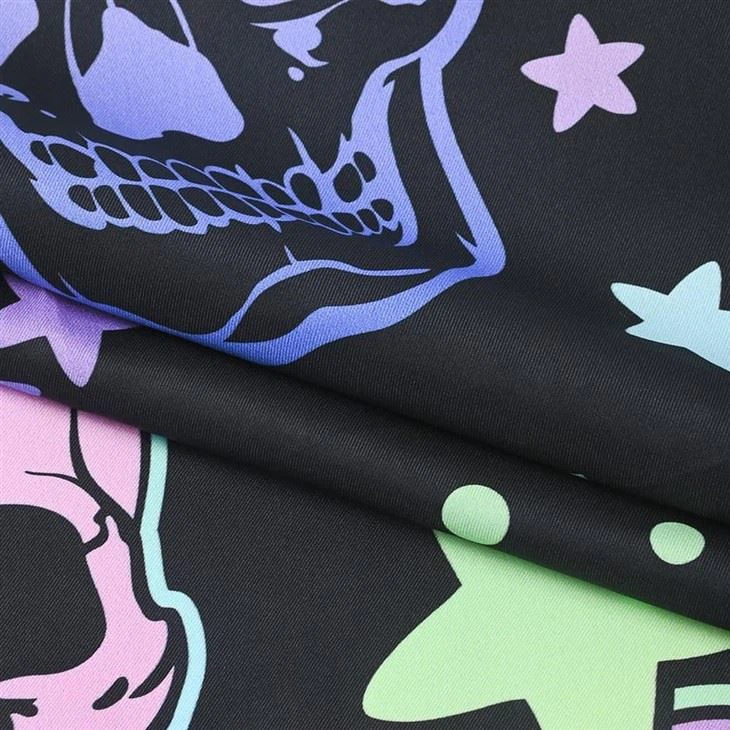 Skull Print Silk Scarf