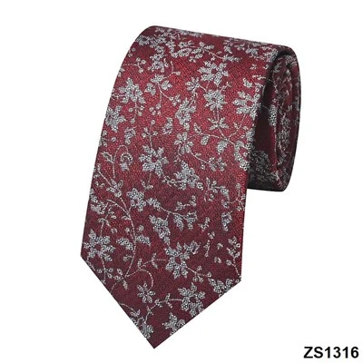 Dasi Bunga Logam Poliester YiLi - Dasi Tenun Jacquard Khusus Untuk Pria